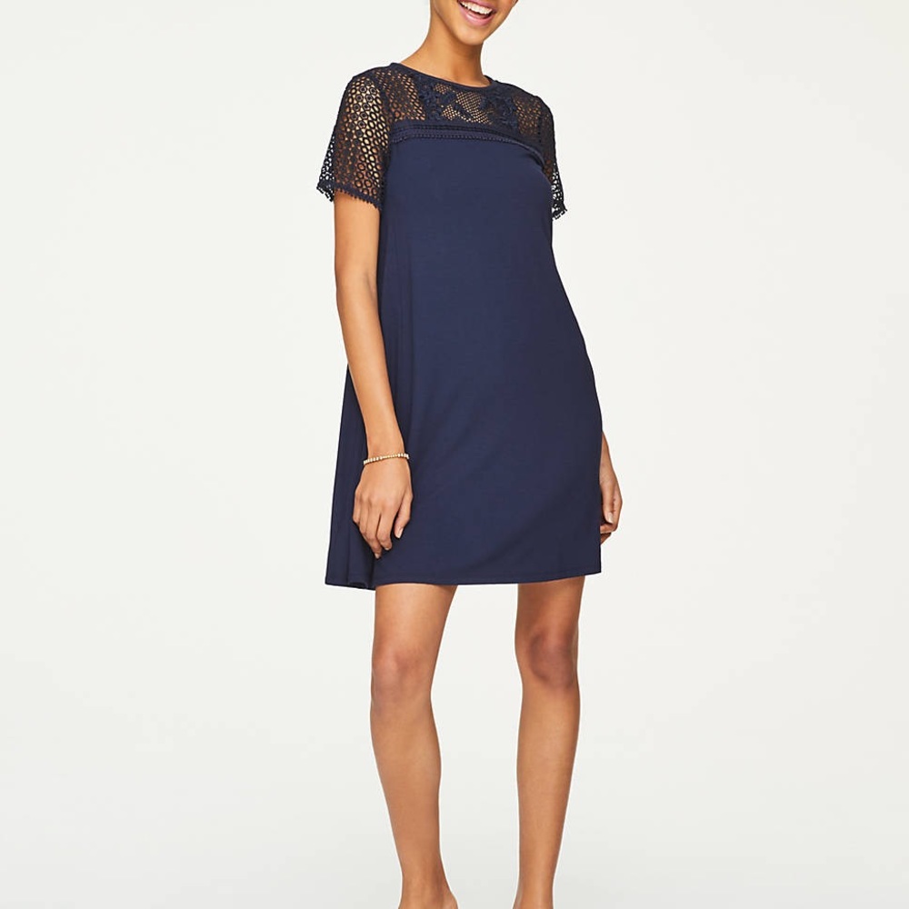 LOFT Navy Swing Dress